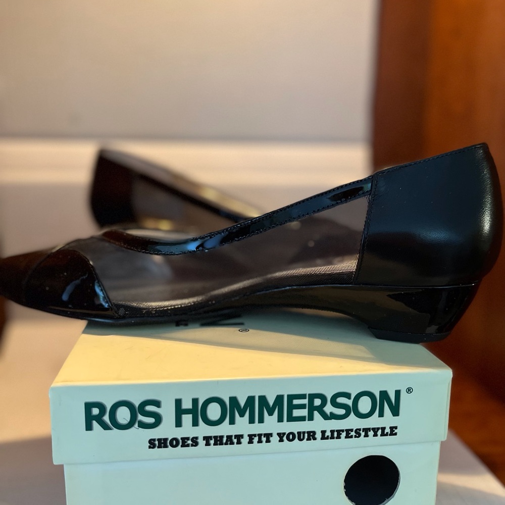 SOLD. Ros Hommerson Black Patent Shoes Size 9 AAAA. SOLD